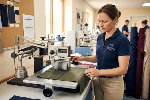 Prueba de desgaste sobre un tejido técnico