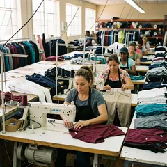 Línea de producción de ropa de equitación