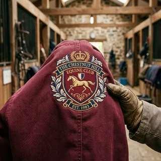Escudo de club bordado de ejemplo